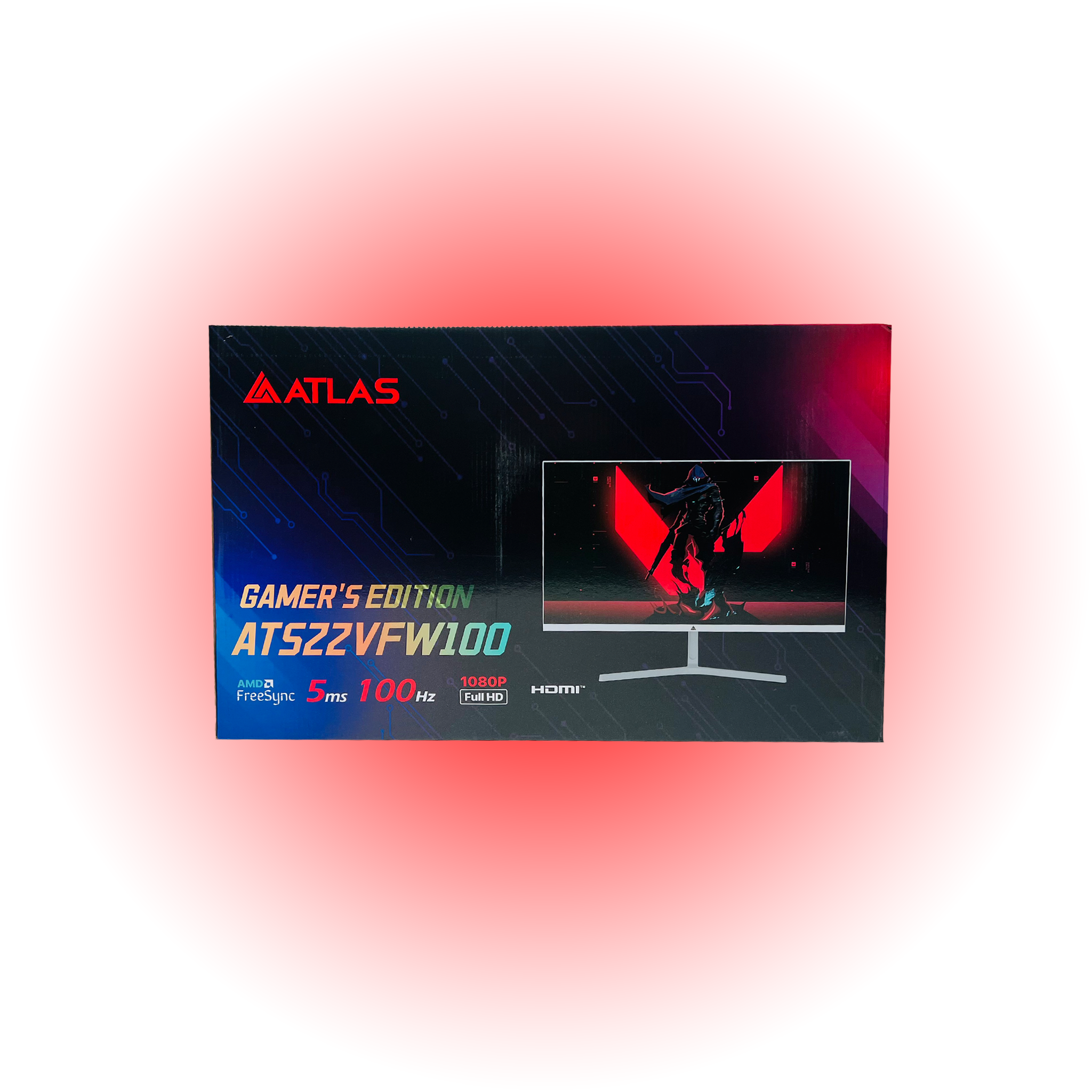 ATLAS ATS22VFW100 Gamer's Edition 21.5" 100Hz Fast-Response Gaming LED Monitor ATLAS ATS22VFW100 Gamer's Edition 21.5" 100Hz Fast-Response Gaming LED Monitor