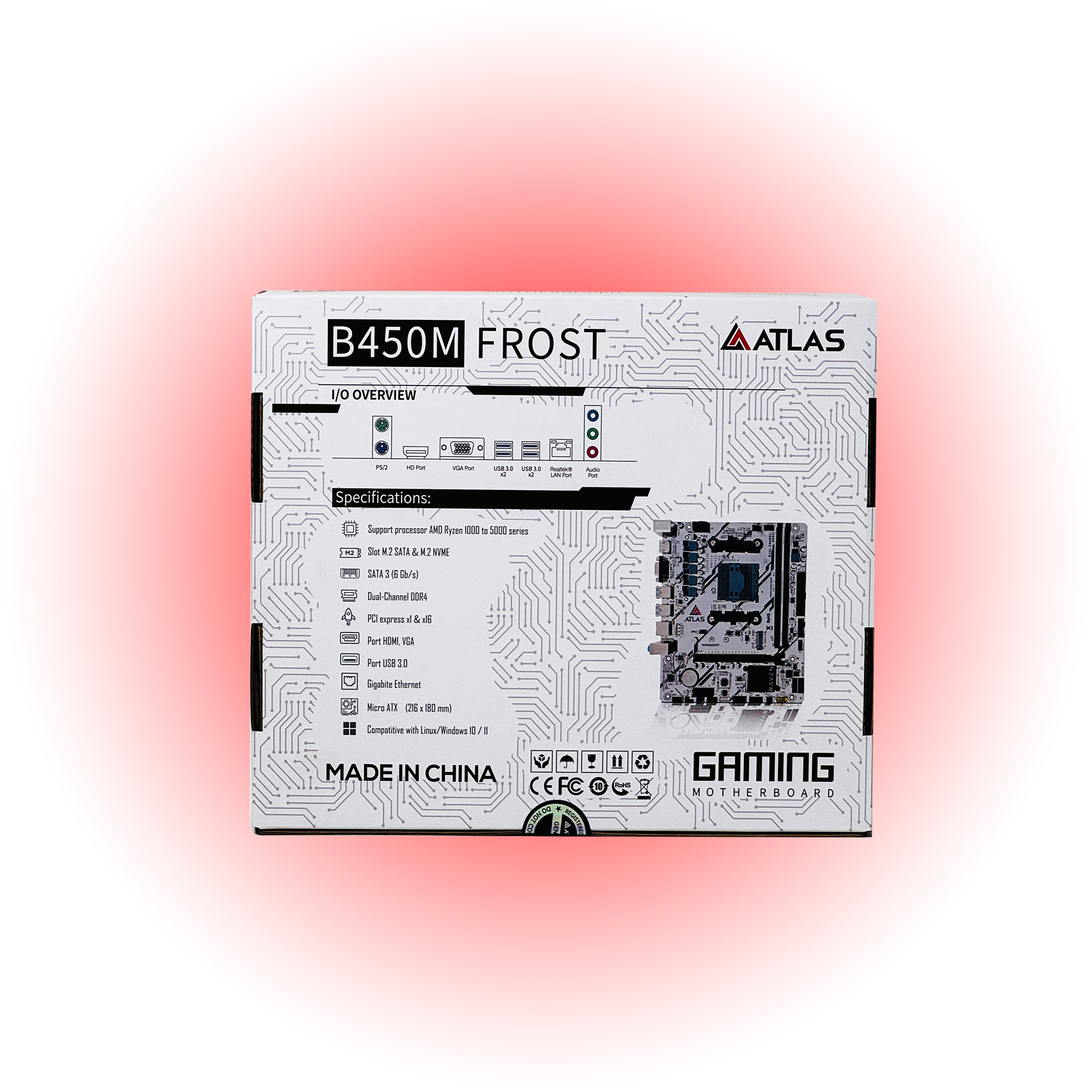 ATLAS RAVEN B450M Frost - Detail View ATLAS RAVEN B450M Frost - Detail View