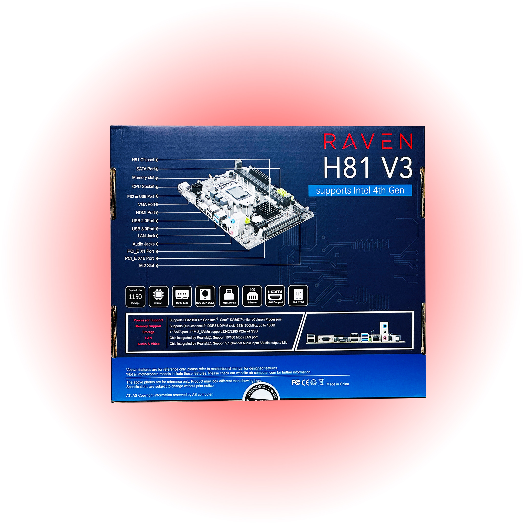 ATLAS RAVEN H81 V3 - Detail View ATLAS RAVEN H81 V3 - Detail View